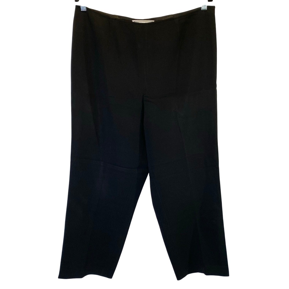 Carlisle Woman's Dress Pants Trousers Size 14 Black Vintage High Rise‎ Straight